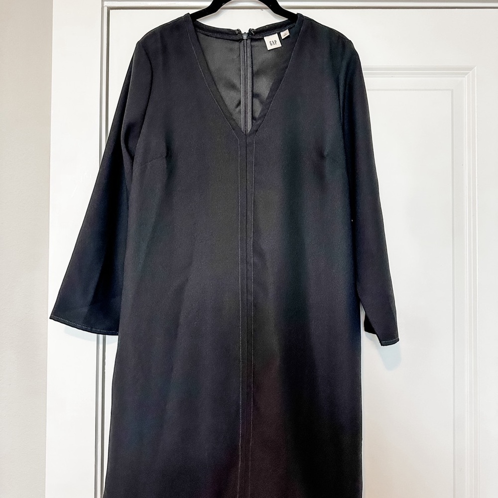 Gap Shift Dress, Black, Size Small, 3/4 Sleeves